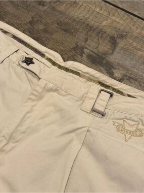 Diesel Female Cotton Twill Low Rise Cargo Cropped Capri Pants Utility Zip y2k